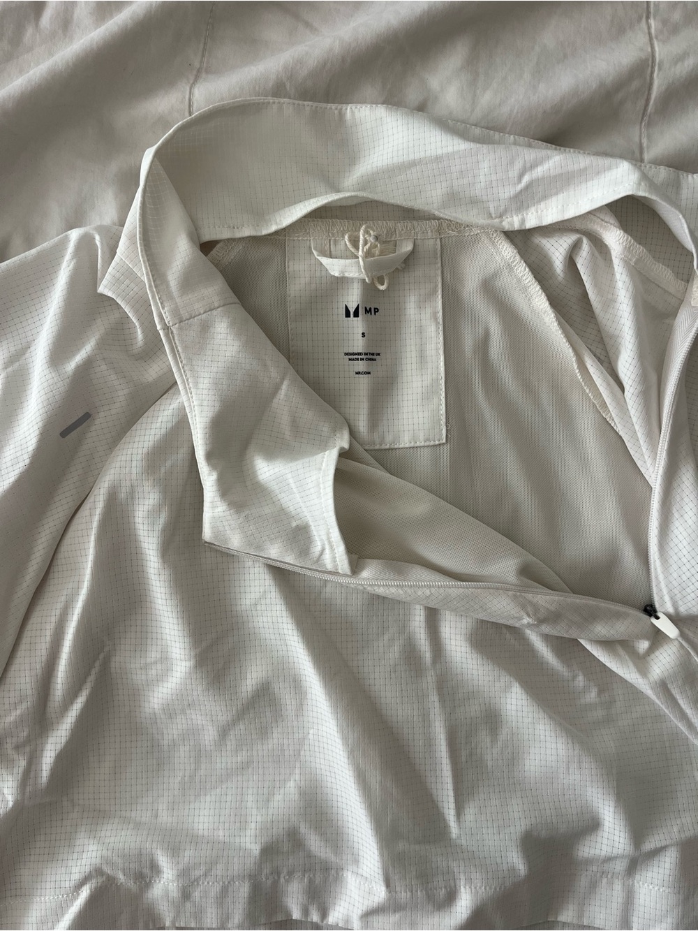 MP Apparel Cropped White Lightweight Performance Jacket
